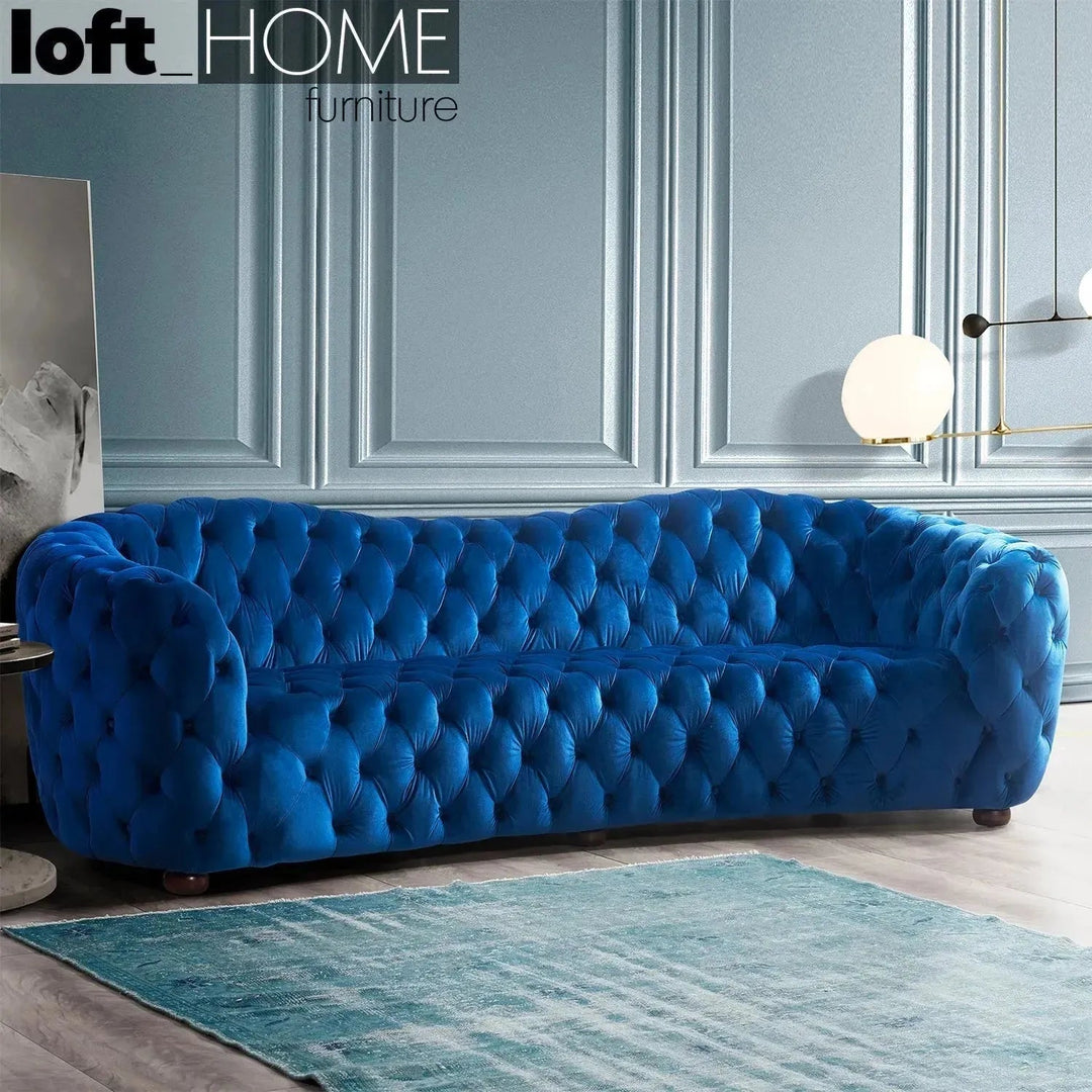 Vintage Fabric 4 Seater Sofa AKASHA