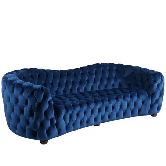 Vintage fabric 4 seater sofa akasha in white background.