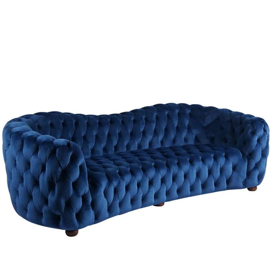 Vintage fabric 4 seater sofa akasha in white background.