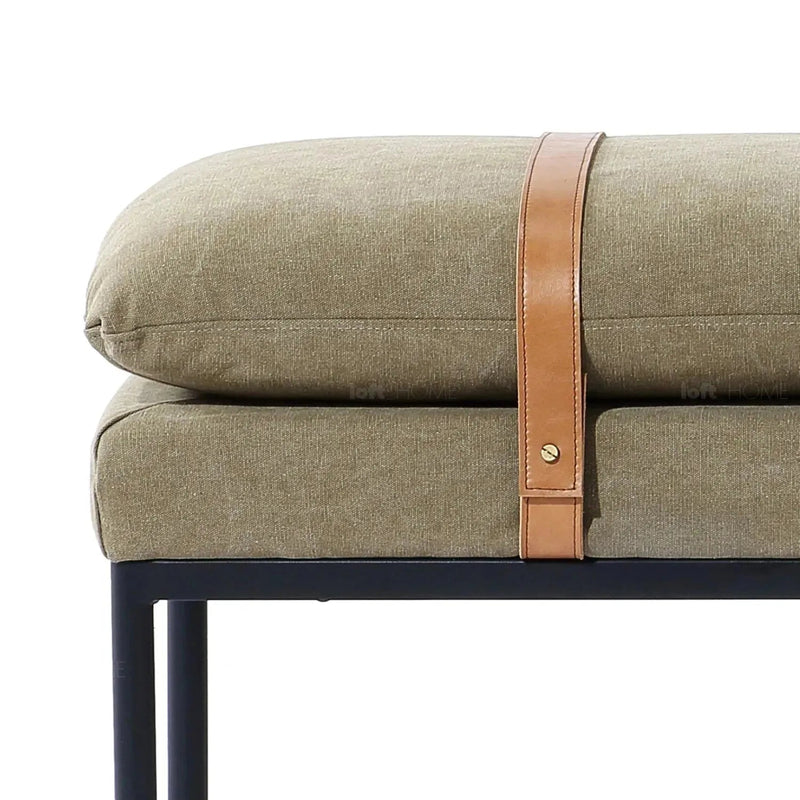 Vintage Fabric Bench HUNTER Material Details Chart