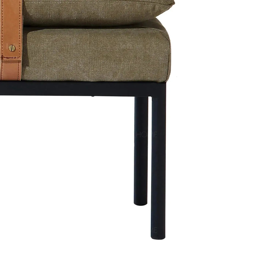 Vintage fabric bench hunter detail 1.