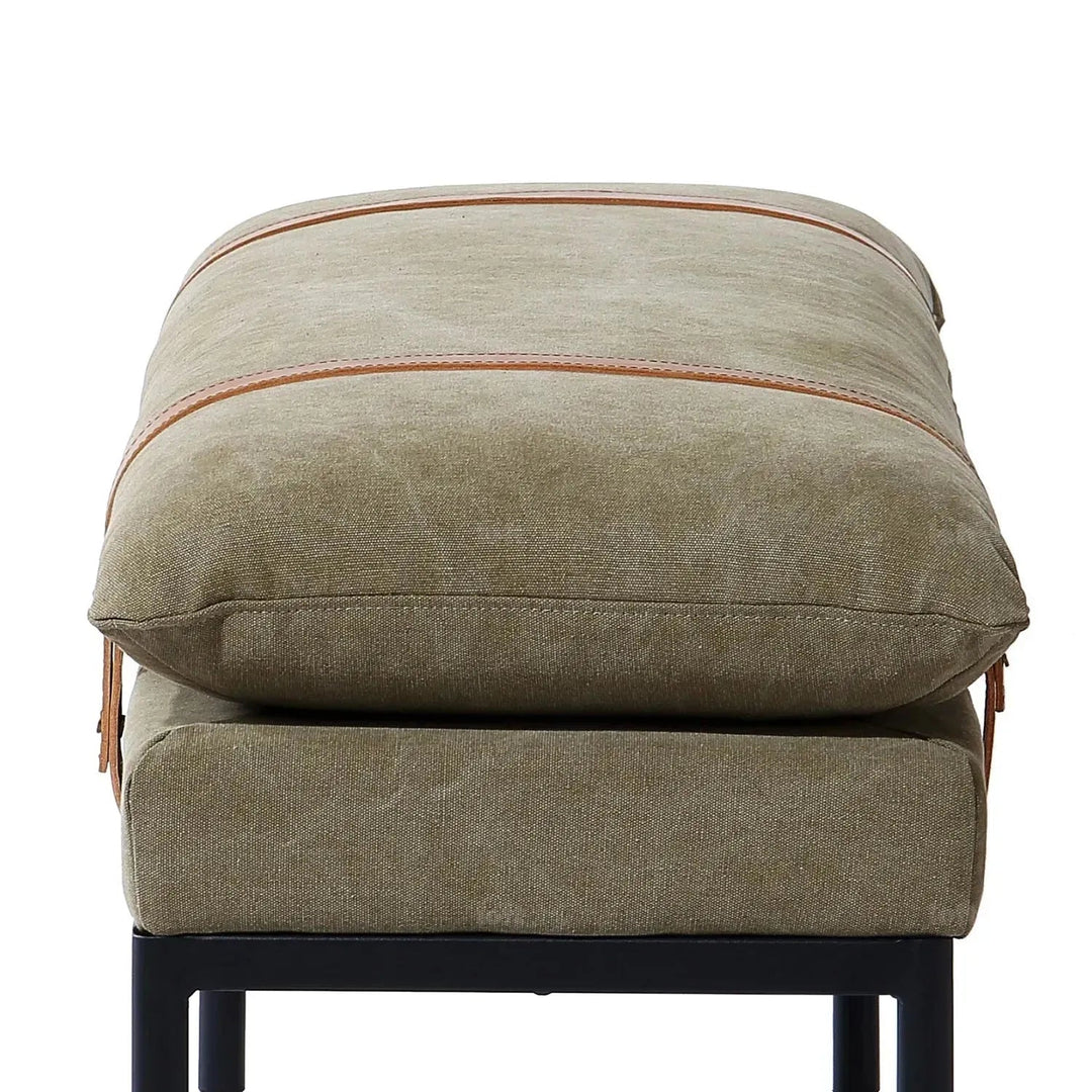 Vintage Fabric Bench HUNTER