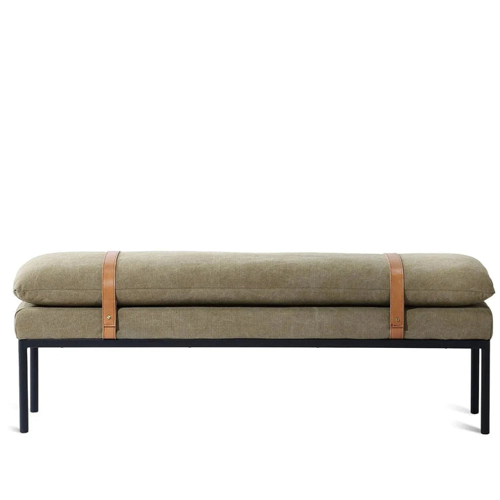 Vintage fabric bench hunter in white background.