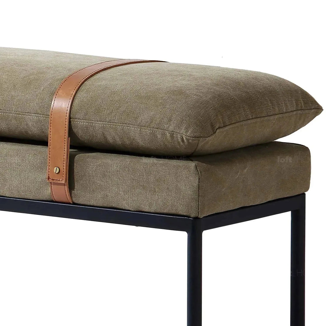 Vintage fabric bench hunter in still life.
