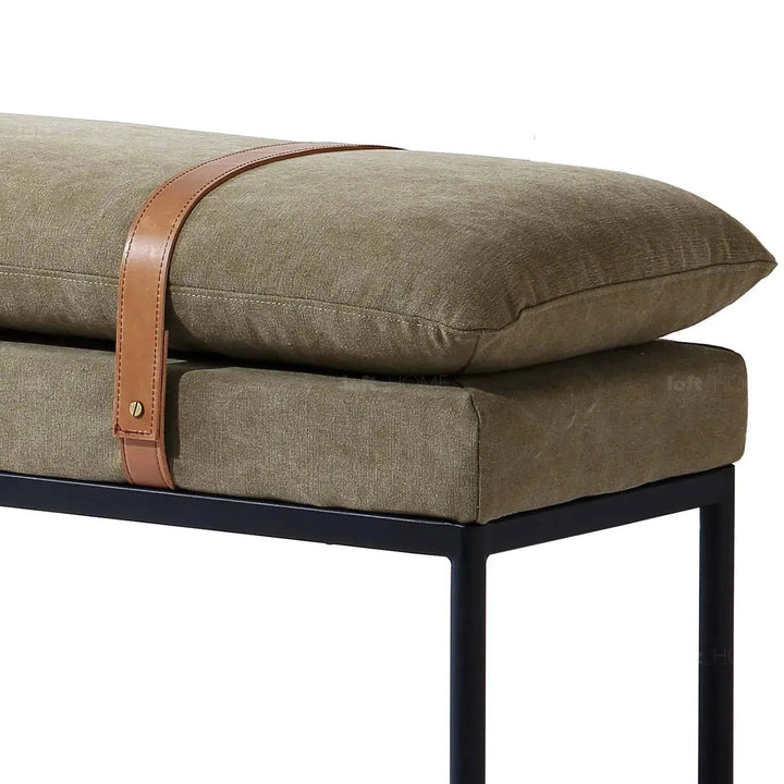 Vintage fabric bench hunter in still life.