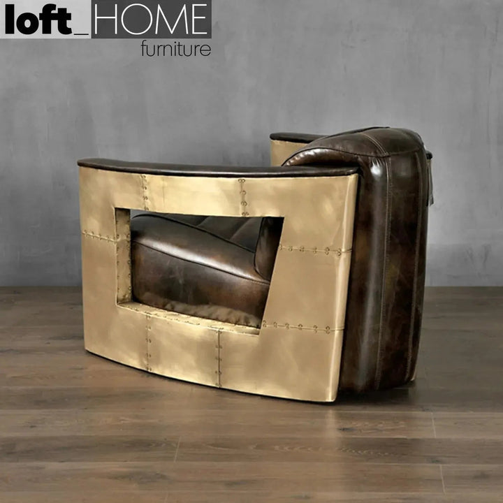 Industrial Genuine Leather 1 Seater Sofa AIRCRAFT