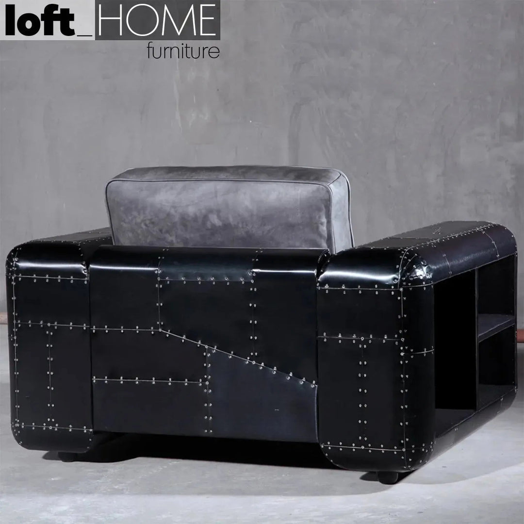 Industrial Genuine Leather 1 Seater Sofa AIRCRAFT