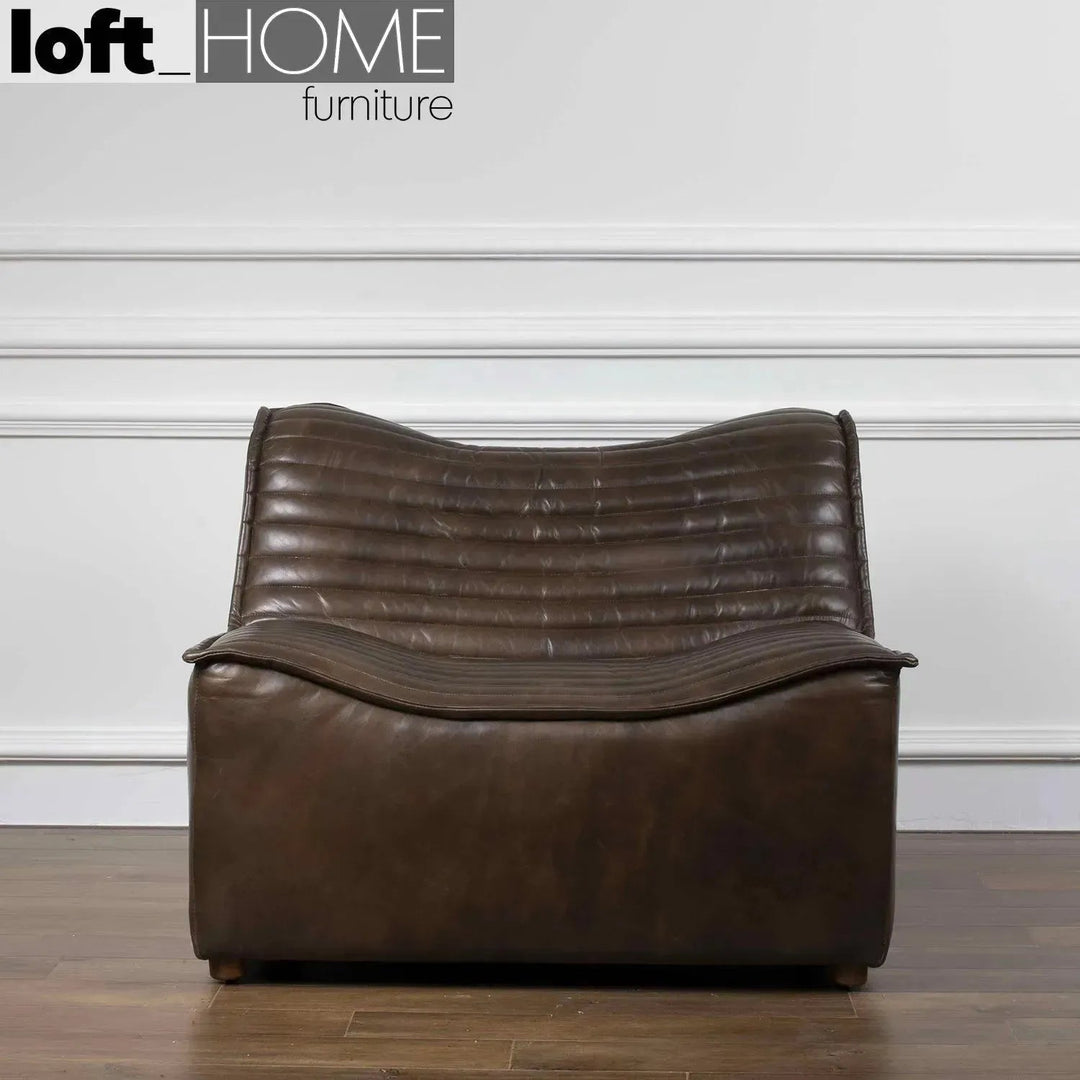 Vintage Genuine Leather 1 Seater Sofa AIRMASTER