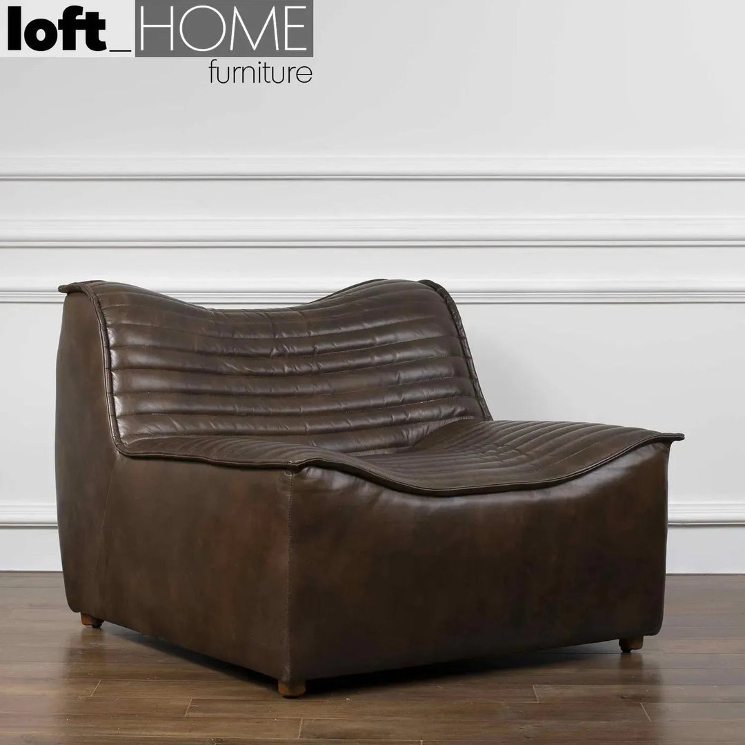 Vintage Genuine Leather 1 Seater Sofa AIRMASTER
