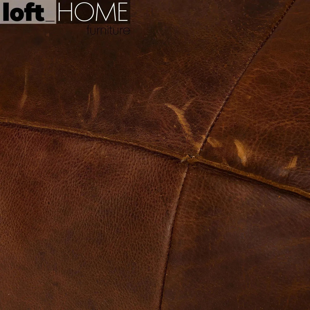 Vintage Genuine Leather 1 Seater Sofa ANTIQUE MASTER