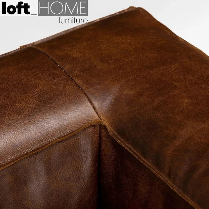 Vintage Genuine Leather 1 Seater Sofa ANTIQUE MASTER