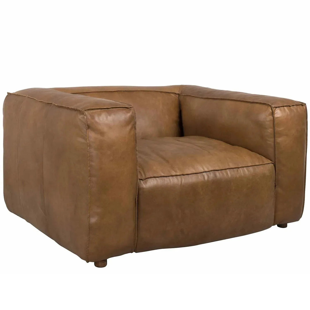 Vintage Genuine Leather 1 Seater Sofa ANTIQUE MASTER