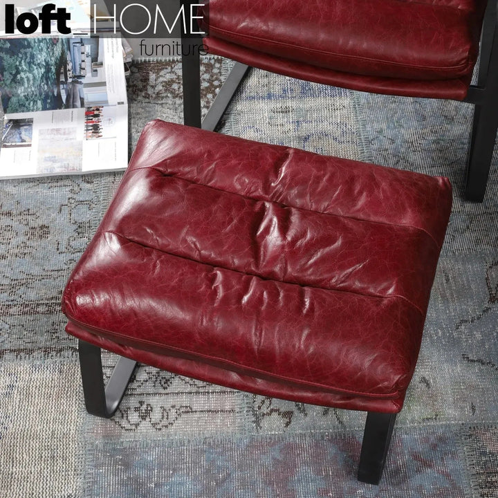 Vintage Genuine Leather 1 Seater Sofa BARDO