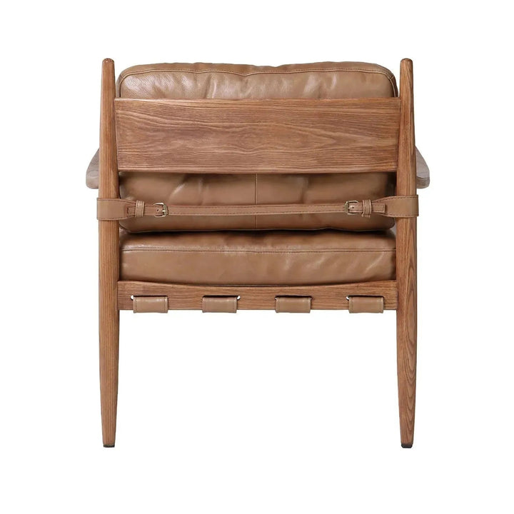 Scandinavian Genuine Leather 1 Seater Sofa BUCKY