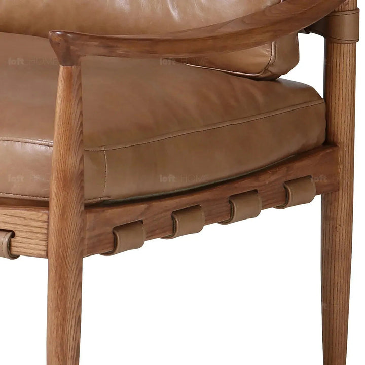 Scandinavian Genuine Leather 1 Seater Sofa BUCKY