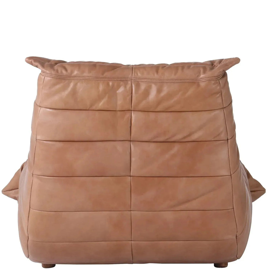 Vintage genuine leather 1 seater sofa cater in real life style.