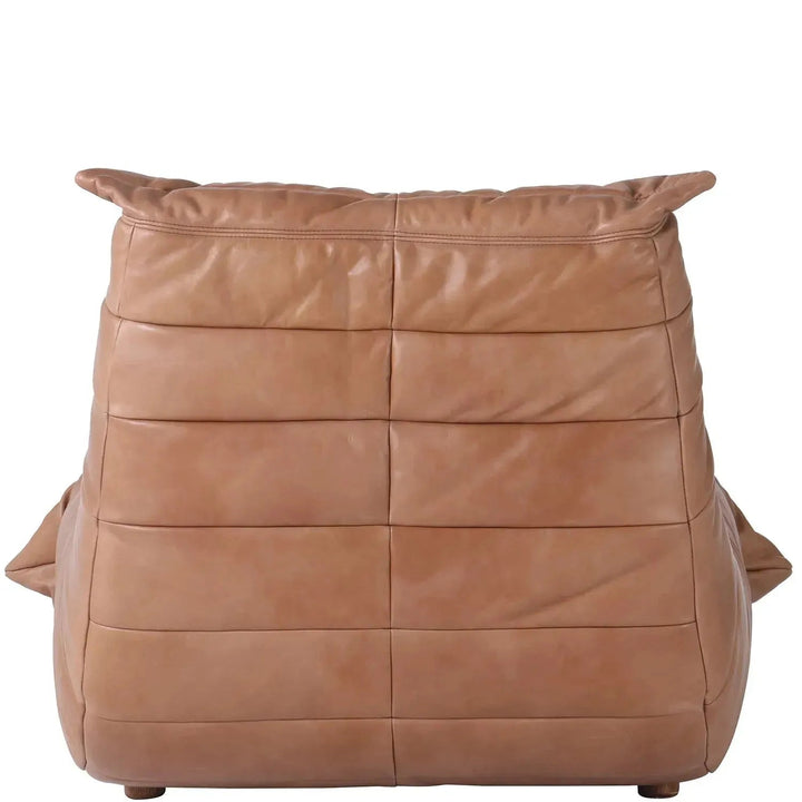 Vintage genuine leather 1 seater sofa cater in real life style.