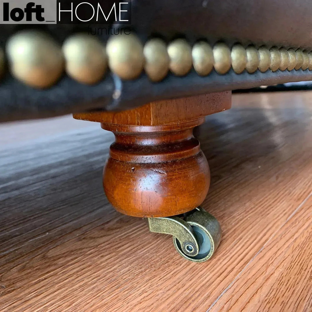 Vintage Genuine Leather 1 Seater Sofa CHESTERFIELD CLASSIC