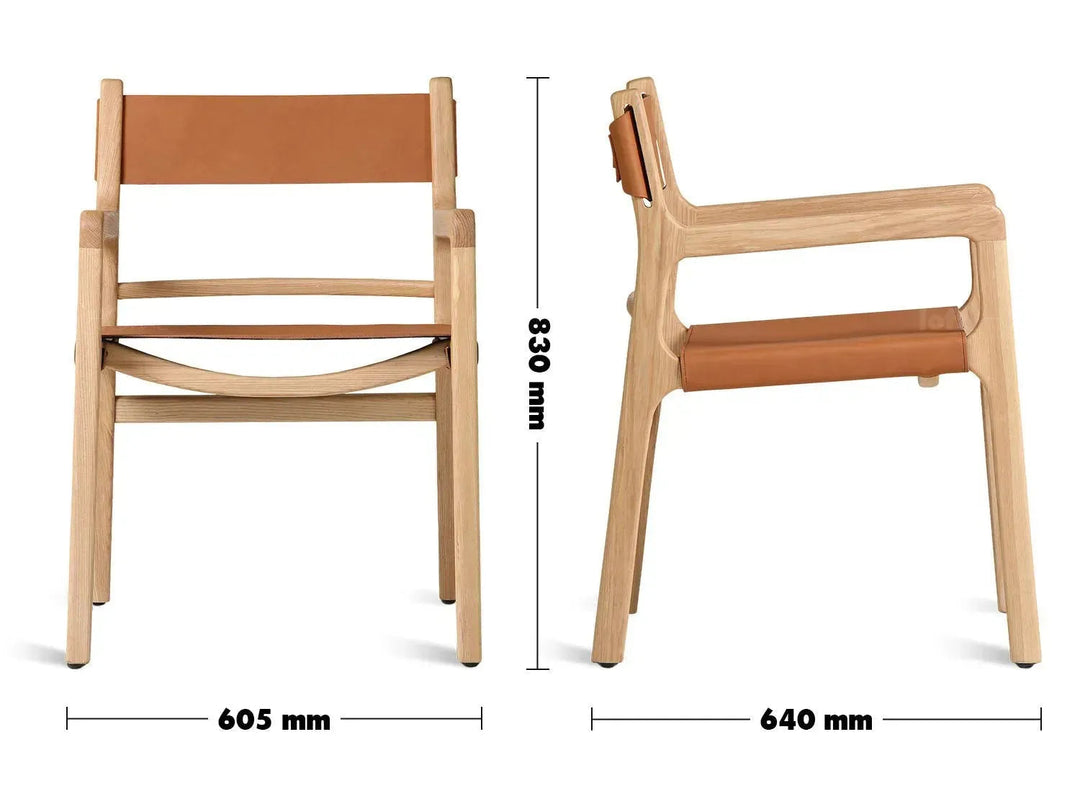 Scandinavian Genuine Leather 1 Seater Sofa CROSSMAN