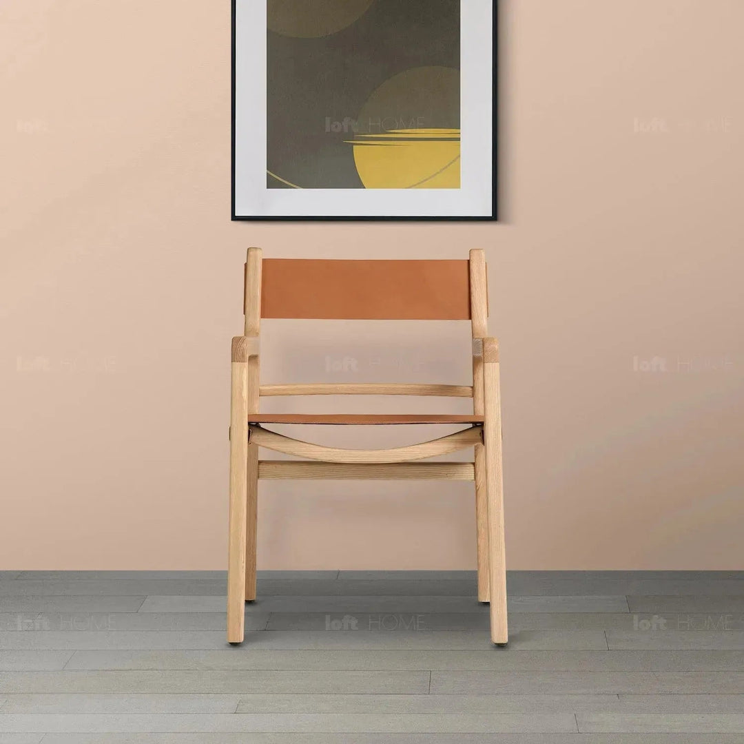 Scandinavian Genuine Leather 1 Seater Sofa CROSSMAN