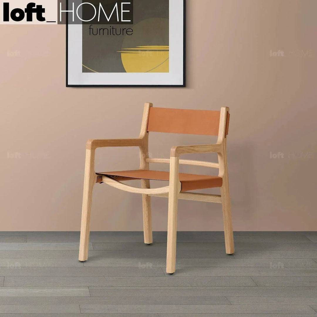 Scandinavian Genuine Leather 1 Seater Sofa CROSSMAN