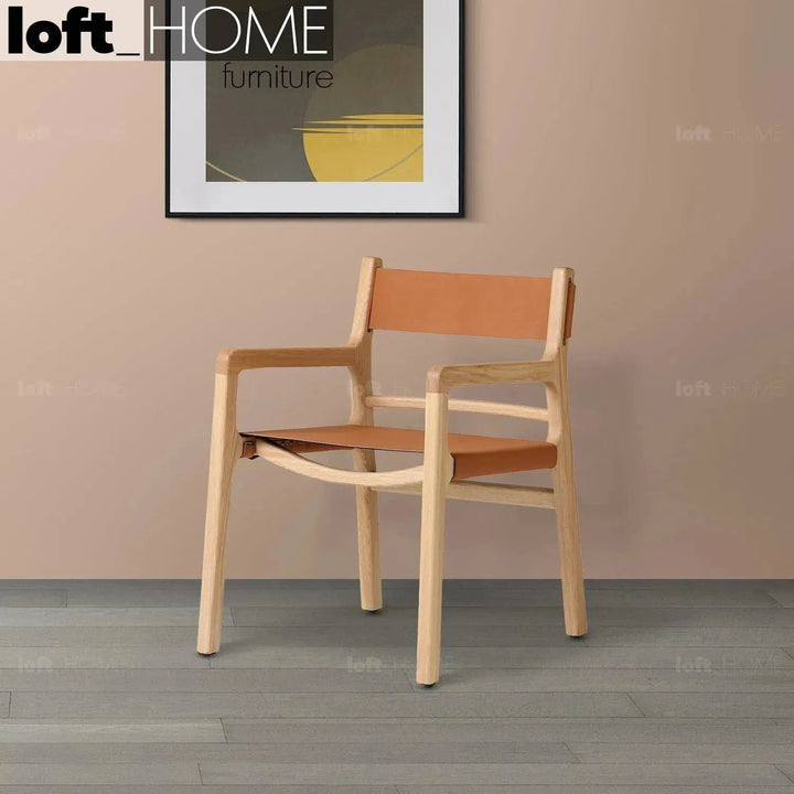 Scandinavian Genuine Leather 1 Seater Sofa CROSSMAN