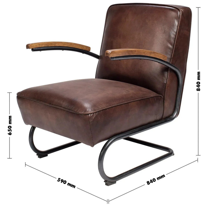 Industrial genuine leather 1 seater sofa dave size charts.