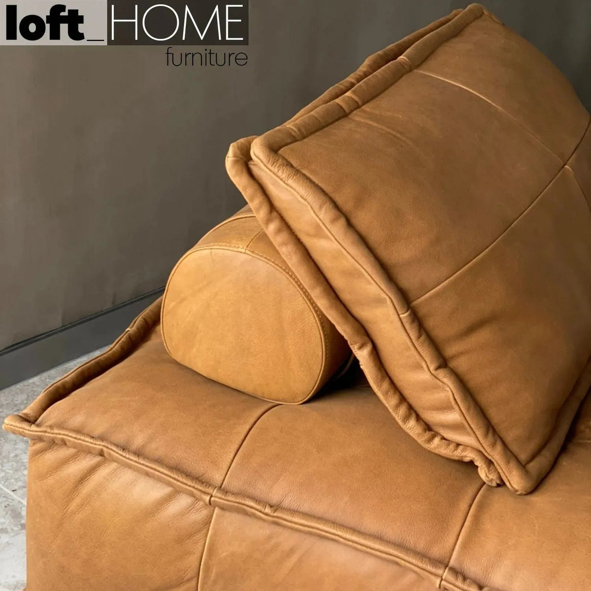 Vintage Genuine Leather 1 Seater Sofa ELEMENT SINGLE Material Details Chart