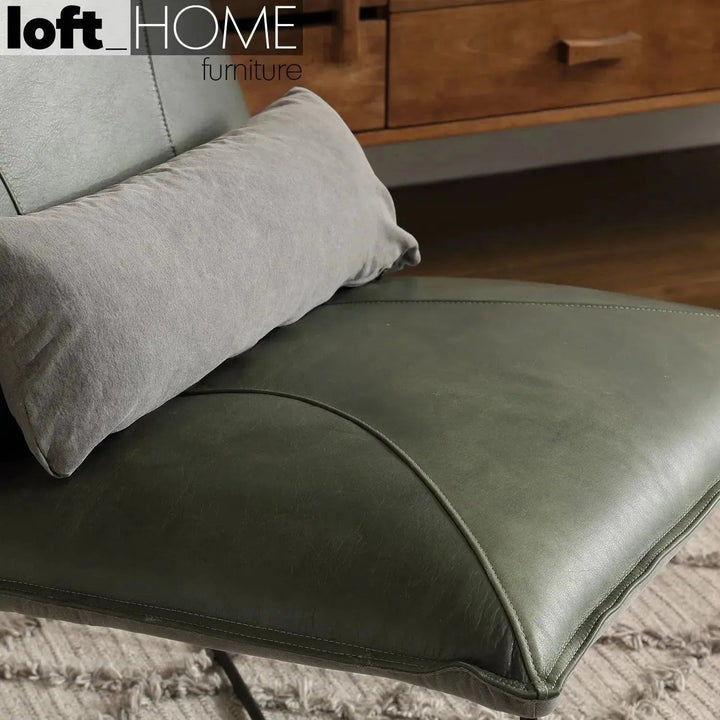 Industrial Genuine Leather 1 Seater Sofa FRANCO