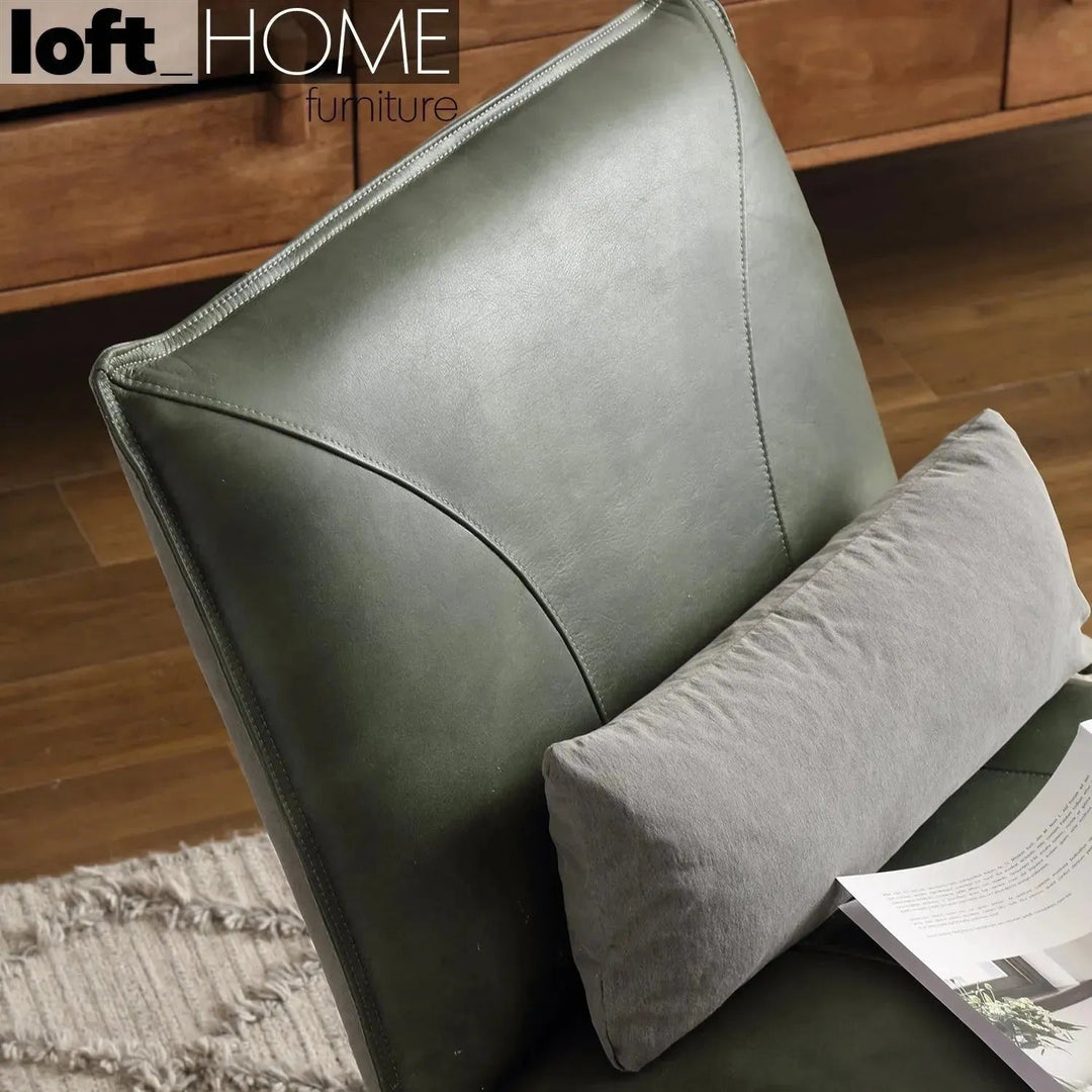 Industrial Genuine Leather 1 Seater Sofa FRANCO