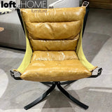Industrial genuine leather 1 seater sofa hopper primary product view.