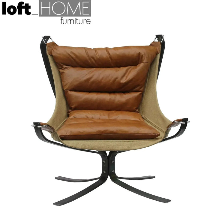 Industrial Genuine Leather 1 Seater Sofa HOPPER