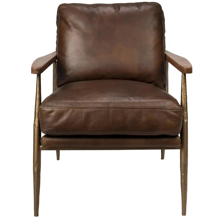 Vintage Genuine Leather 1 Seater Sofa HUMMER BRASS