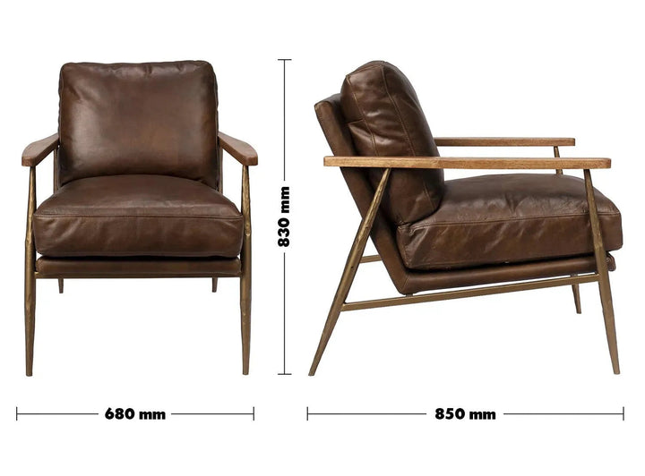 Vintage genuine leather 1 seater sofa hummer brass size charts.