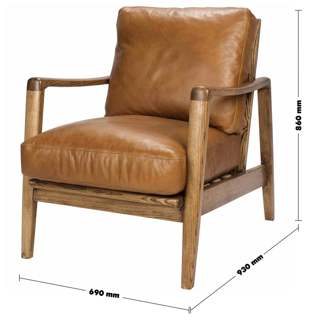 Vintage genuine leather 1 seater sofa kaprys size charts.