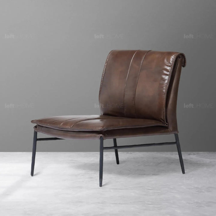 Bauhaus genuine leather 1 seater sofa leather lux in real life style.