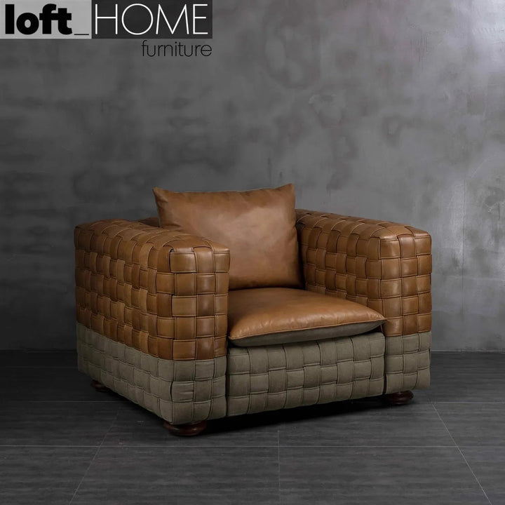 Vintage Genuine Leather 1 Seater Sofa MARTIN