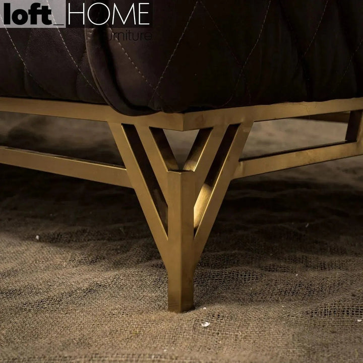 Vintage Genuine Leather 1 Seater Sofa OSMOND