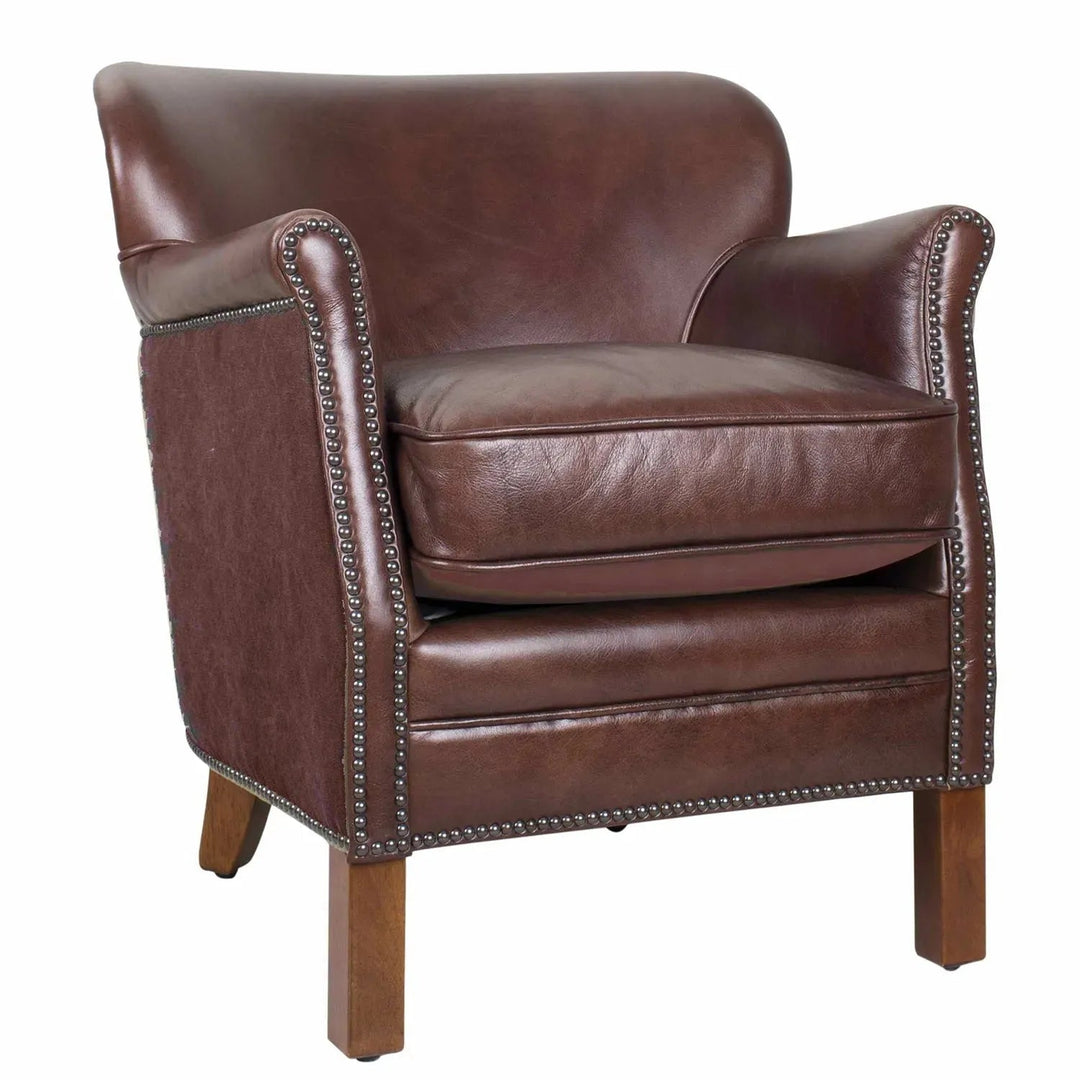 Vintage Genuine Leather 1 Seater Sofa PROFESSOR S