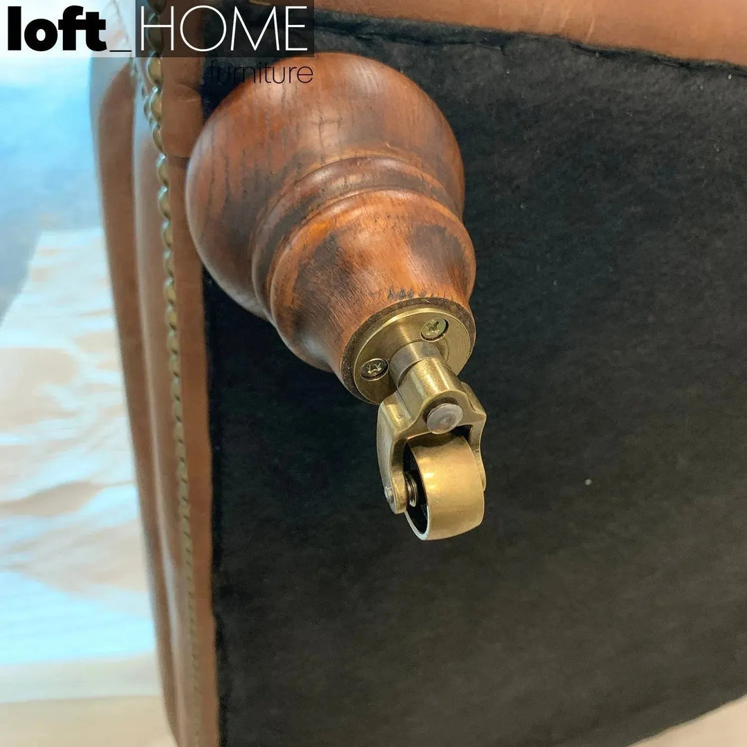 Vintage genuine leather 1 seater sofa professor situational feels.