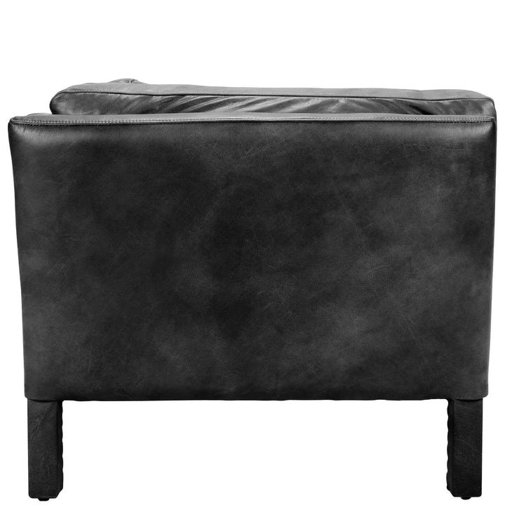 Vintage genuine leather 1 seater sofa reggio layered structure.