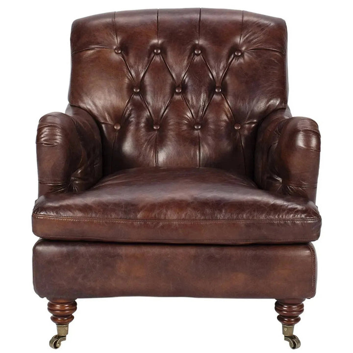 Vintage Genuine Leather 1 Seater Sofa RINO