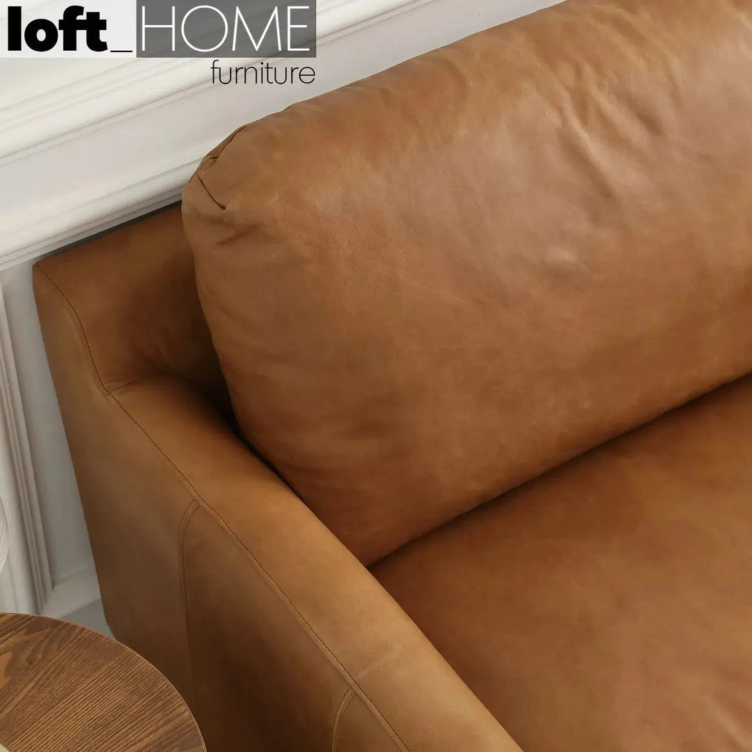 Vintage Genuine Leather 1 Seater Sofa RW And NUT TER