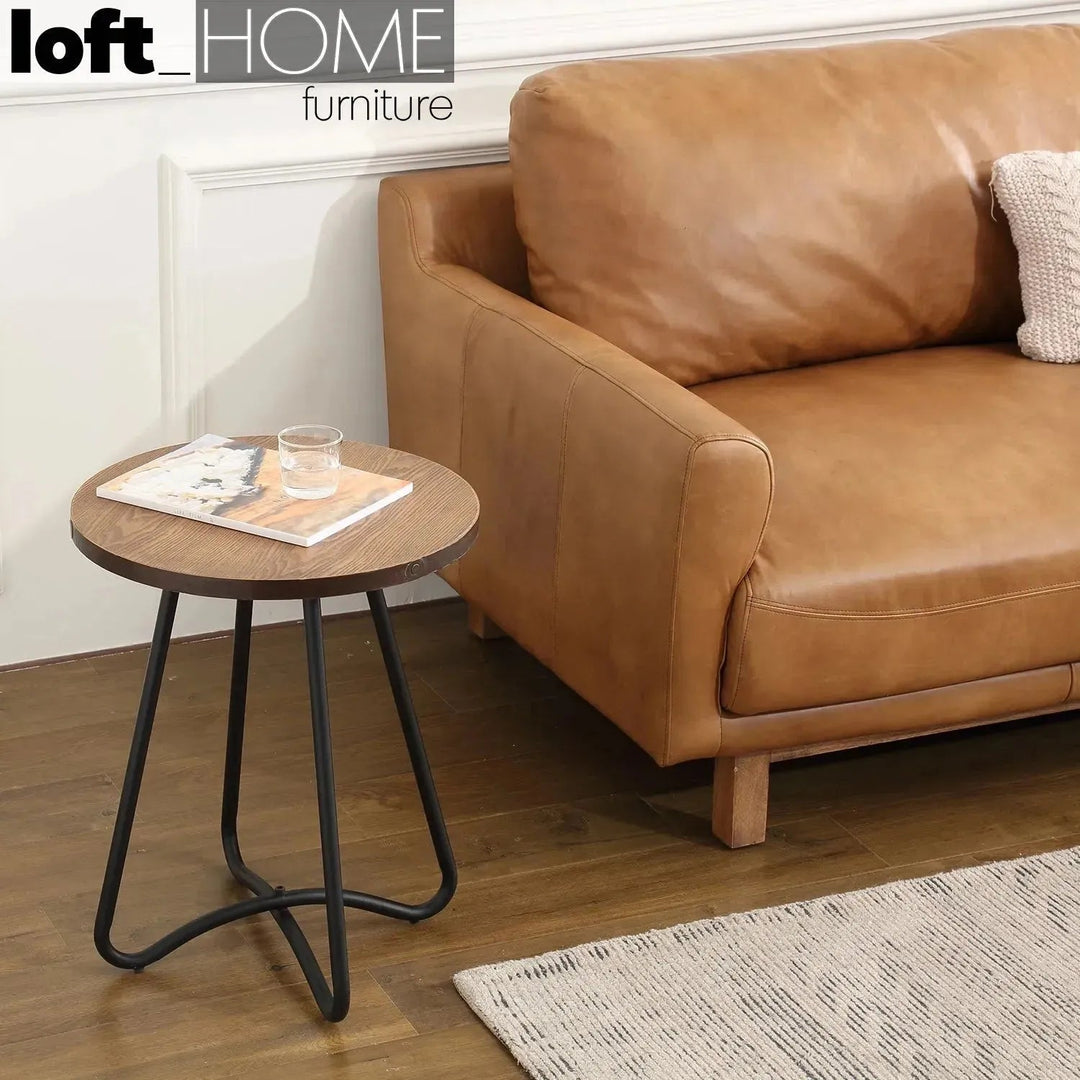 Vintage Genuine Leather 1 Seater Sofa RW And NUT TER