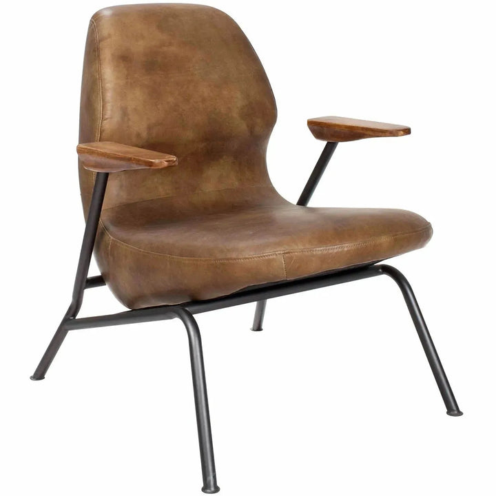 Industrial Genuine Leather 1 Seater Sofa SAND MASTER