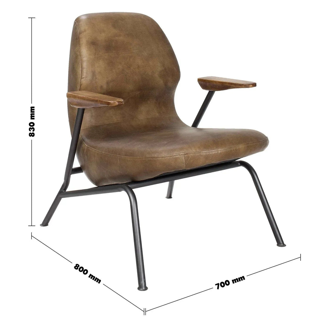 Industrial genuine leather 1 seater sofa sand master size charts.
