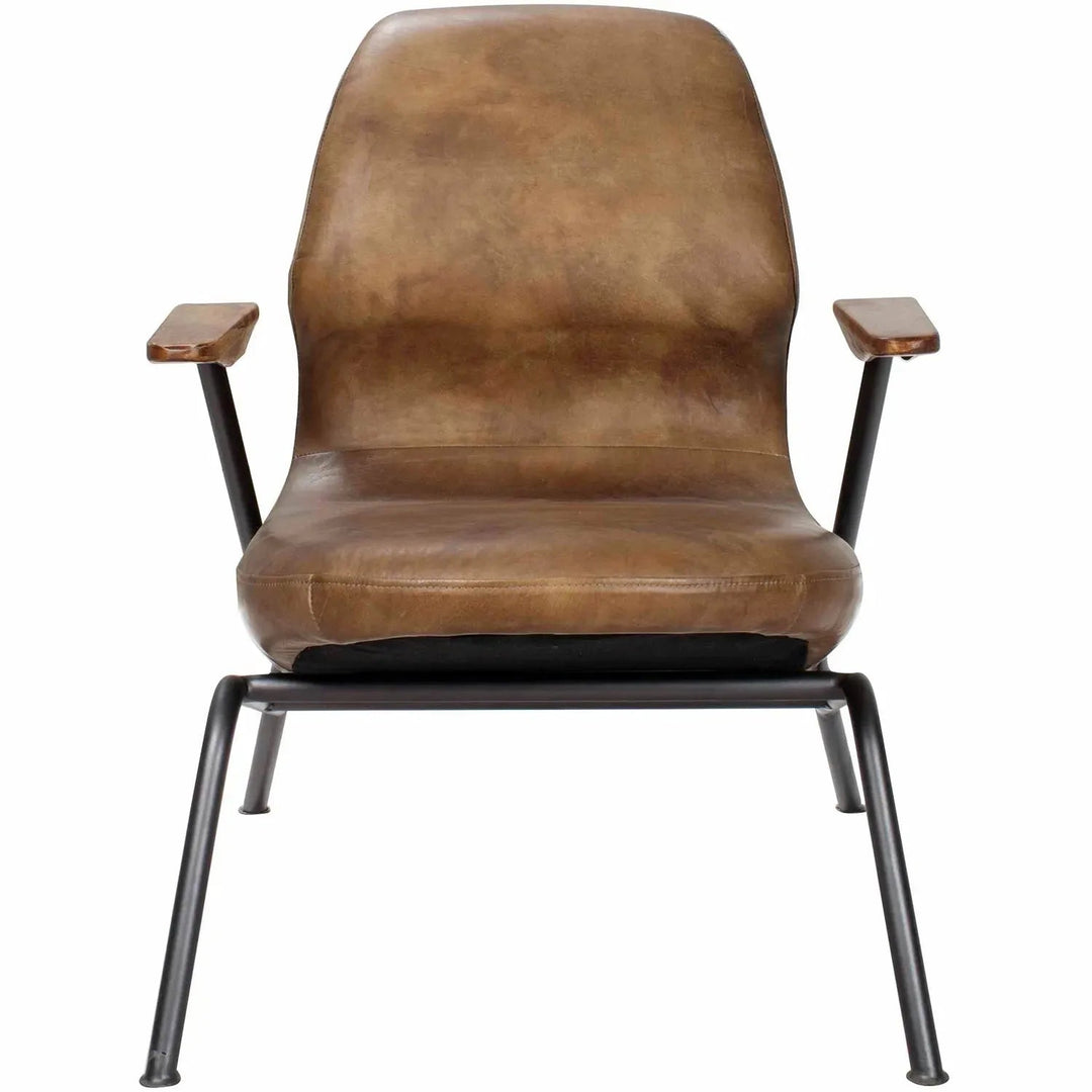 Industrial Genuine Leather 1 Seater Sofa SAND MASTER