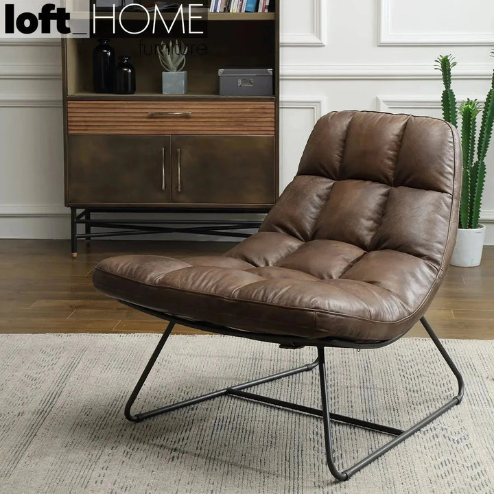 Vintage Genuine Leather 1 Seater Sofa SAND