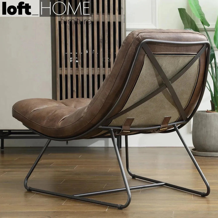 Vintage Genuine Leather 1 Seater Sofa SAND