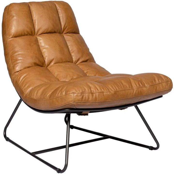 Vintage genuine leather 1 seater sofa sand detail 1.